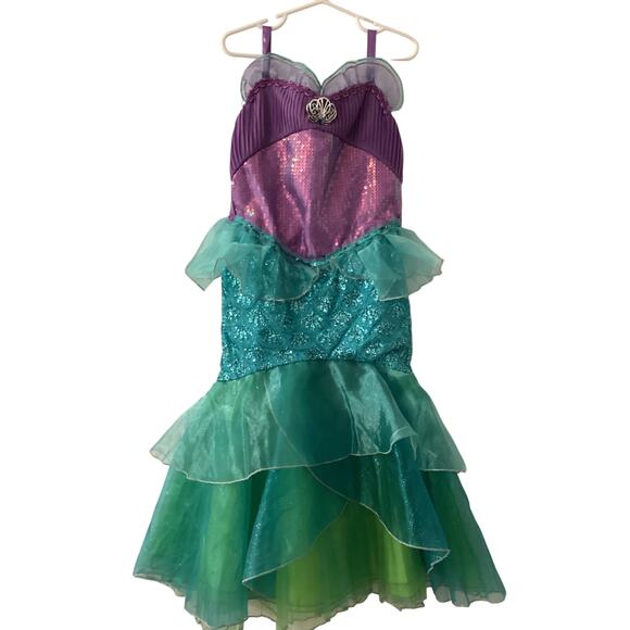 Disney Store Ariel Mermaid Deluxe Castle Collection Dress Size 5/6 - Picture 1 of 3